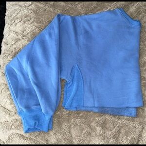 Papermoon- fleece lined cropped sweatshirt .